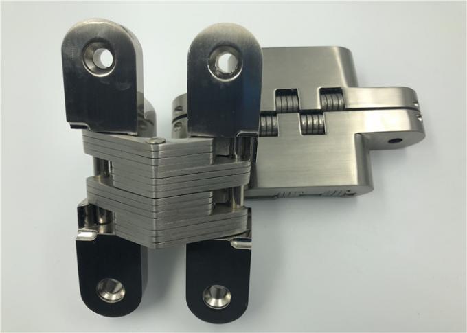 Anti Smoke Heavy Duty Hidden Hinges / Silver Rustproof Hidden Door Hinges