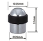 Stainless Steel 304 Interior Door Stopper 29*51mm AB Surface