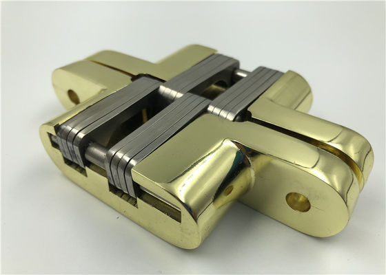 Gold Plated SOSS Hidden Hinges , Zinc Alloy Concealed Gate Hinges 25kg Loading